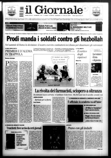 Il giornale : quotidiano del mattino